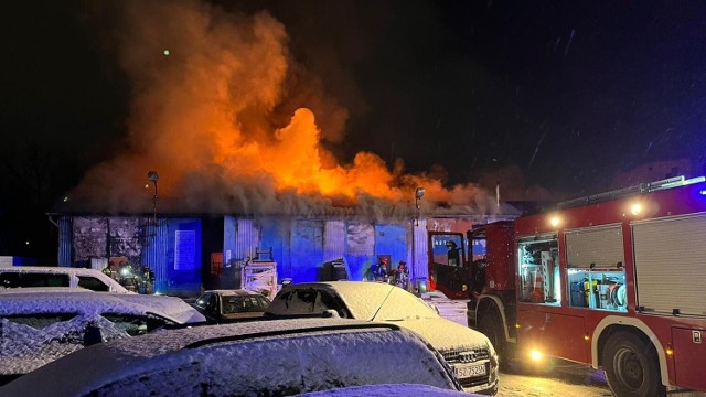 Pożar na ulicy Oświęcimskiej w Mysłowicach.