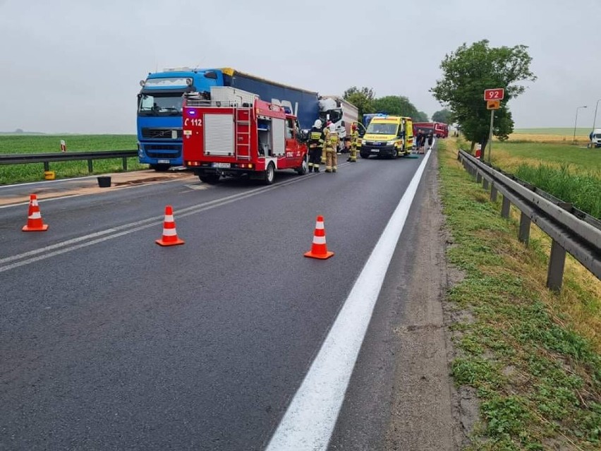 PILNE! Zderzenie 2 ciężarówek w Wilczynie [FOTO]