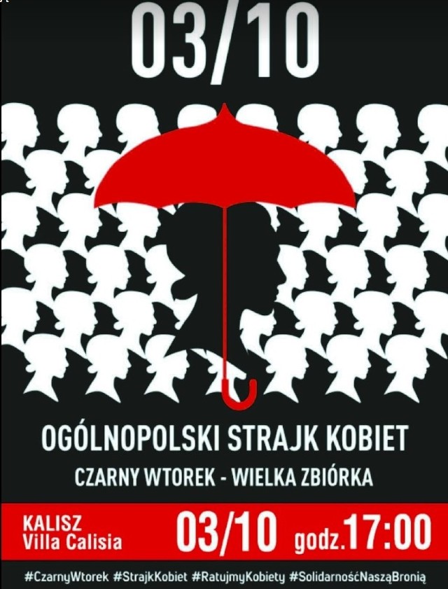 Kobiety organizują w Kaliszu Czarny Wtorek