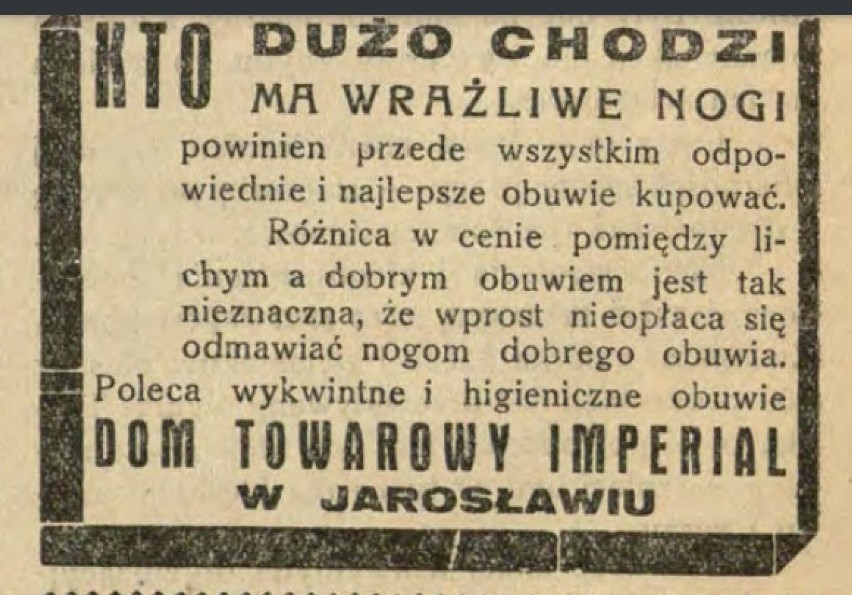 Reklamy w przedwojennych gazetach w Jarosławiu [ZDJĘCIA]