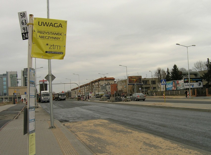 Remont na Bułgarskiej: Do Grunwaldzkiej - asfalt, do Marcelińskiej - korki [ZDJĘCIA, WIDEO]