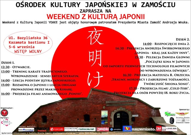 Zamość: Zbliża się Weekend z Kulturą Japońską