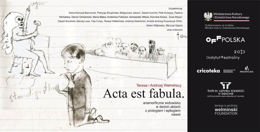 "ACTA EST FABULA"- spektakl Teresy i Andrzeja Wełmińskich, aktorów Teatru Cricot 2                  