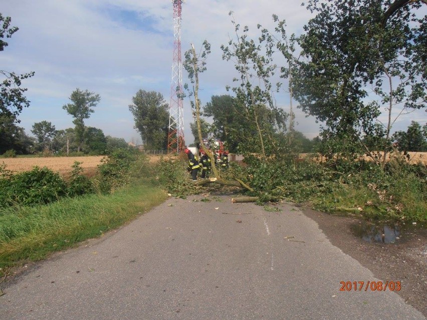 Strażacy wyjeżdżali wczoraj z bazy 14 razy. Na zdj. strażacy...