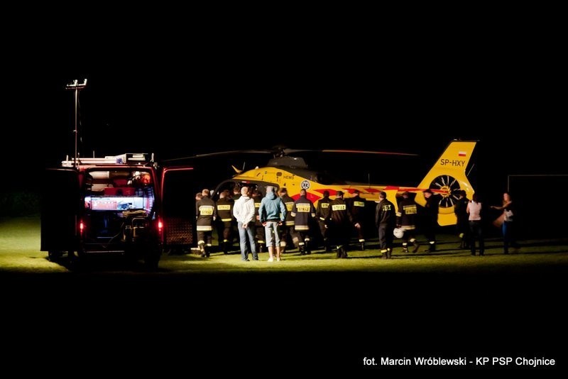PSP Chojnice: Lądowanie śmigłowca i akcja ratunkowa w Konarzynach [ZDJĘCIA]