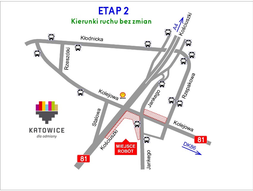 Planowane zmiany w komunikacji w trakcie przebudowy układu...