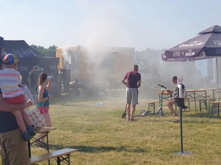 Wybuch w food trucku podczas zlotu w Grudziądzu