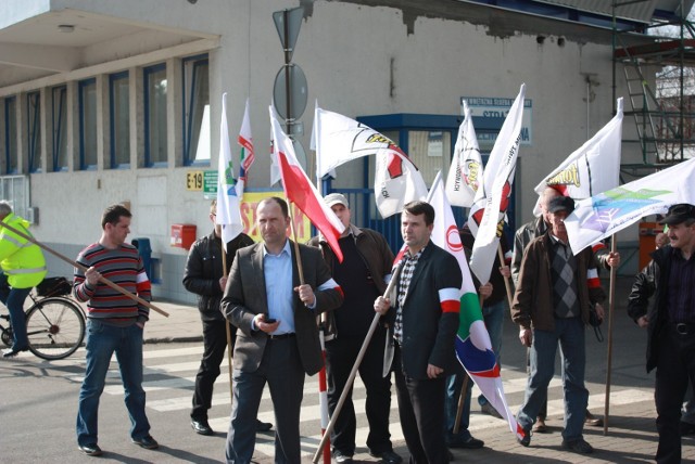 Tak związkowcy protestowali jeszcze w marcu tego roku