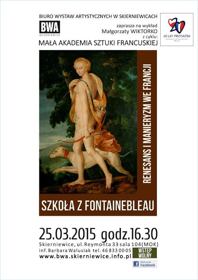 BWA w Skierniewicach zaprasza na wykład o sztuce. Tym razem Małgorzata Wiktorko będzie mówić na temat Szkoły z Fontainebleau.