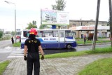 Autobus zapalił się w trakcje jazdy na Zgierskiej w Łodzi [ZDJĘCIA]