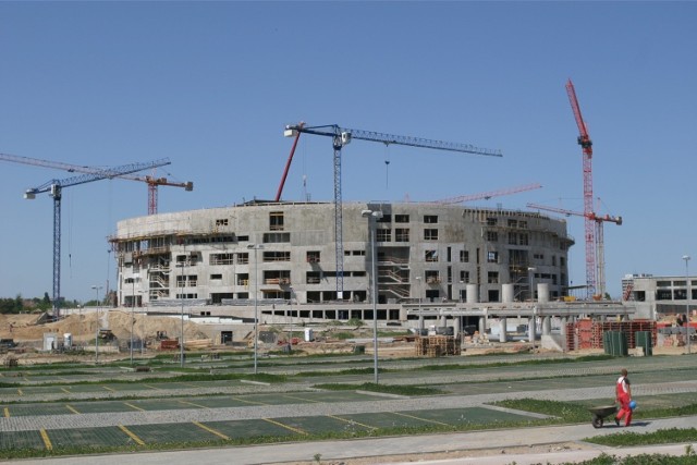 Budowa hali widowiskowo-sportowej Ergo Arena na styku Gdańska i Sopotu 06.06.2008