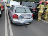 Zderzenie trzech samochodów w powiecie lubartowskim. Cztery osoby trafiły do szpitala
