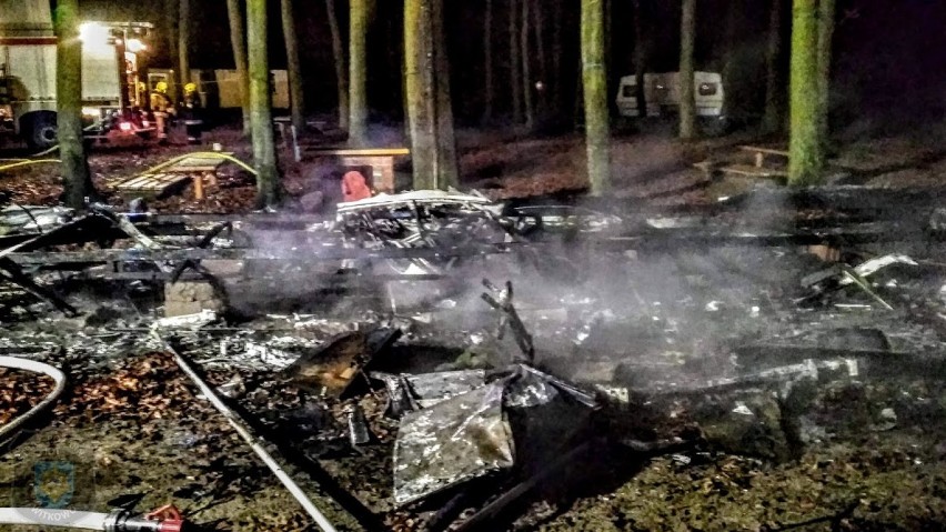 Pożar w Skorzęcinie. Ogień pojawił się na terenie ośrodka...