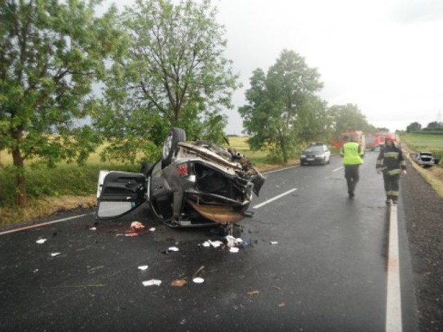 Wypadek na drodze Koszęcin-Boronów