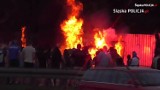 200 kiboli Ruchu spaliło flagę Gieksy w centrum Katowic [ZDJĘCIA, WIDEO]