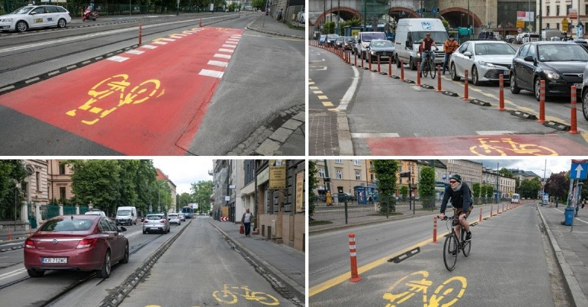 Kraków. Wielkie zmiany na ulicy Grzegórzeckiej. Cieszą się rowerzyści, kierowcy są oburzeni [ZDJĘCIA]