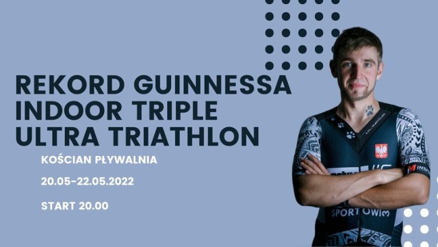 Rekord Guinnessa. Indoor Triple Ultra Triathlon - Patryk Hampel