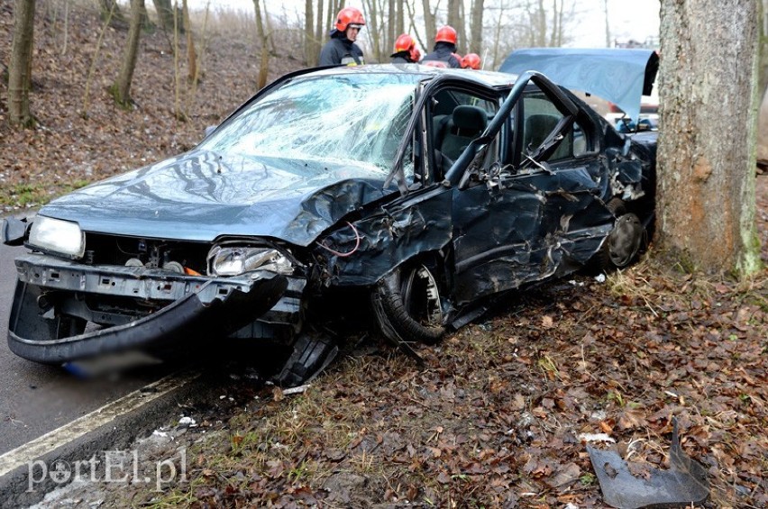 Wypadek Nowe Monasterzysko. Auto uderzyło w drzewo