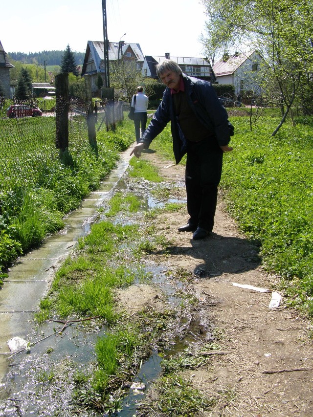 Tędy płyną do Raby ścieki