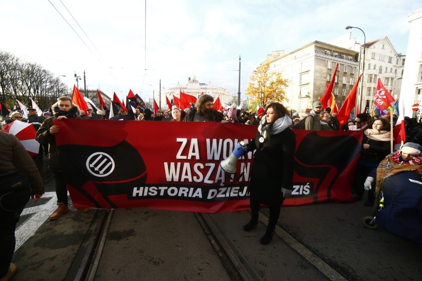 11 listopada 2017. Antyfaszystowski marsz "za wolność waszą...