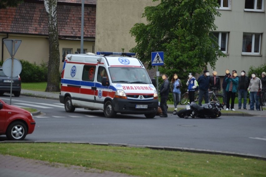 Wypadek z udziałem motocykla w Złotowie