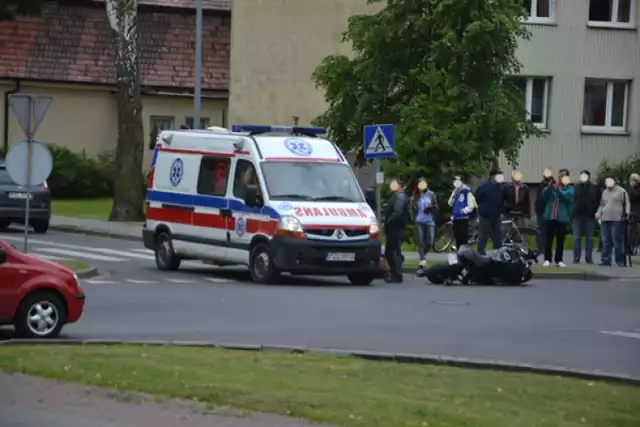 Wypadek z udziałem motocykla w Złotowie