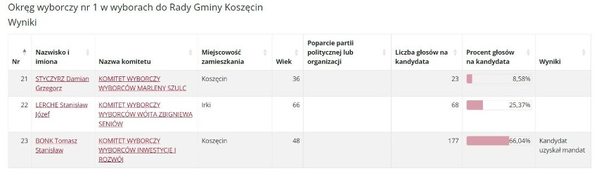 Wyniki wyborów 2024 do Rady Gminy Koszęcin. Kto otrzymał mandat?