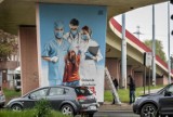 Gdańsk: Mural wyrażający wdzięczność pracownikom ochrony zdrowia już gotowy [WIDEO, ZDJĘCIA]