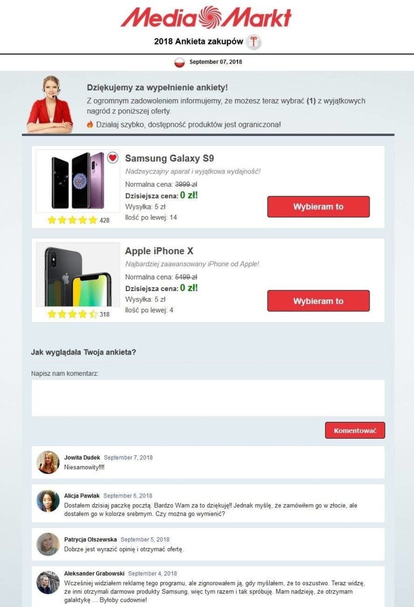 Uwaga na sms-owych oszustów podających się za MediaMarkt