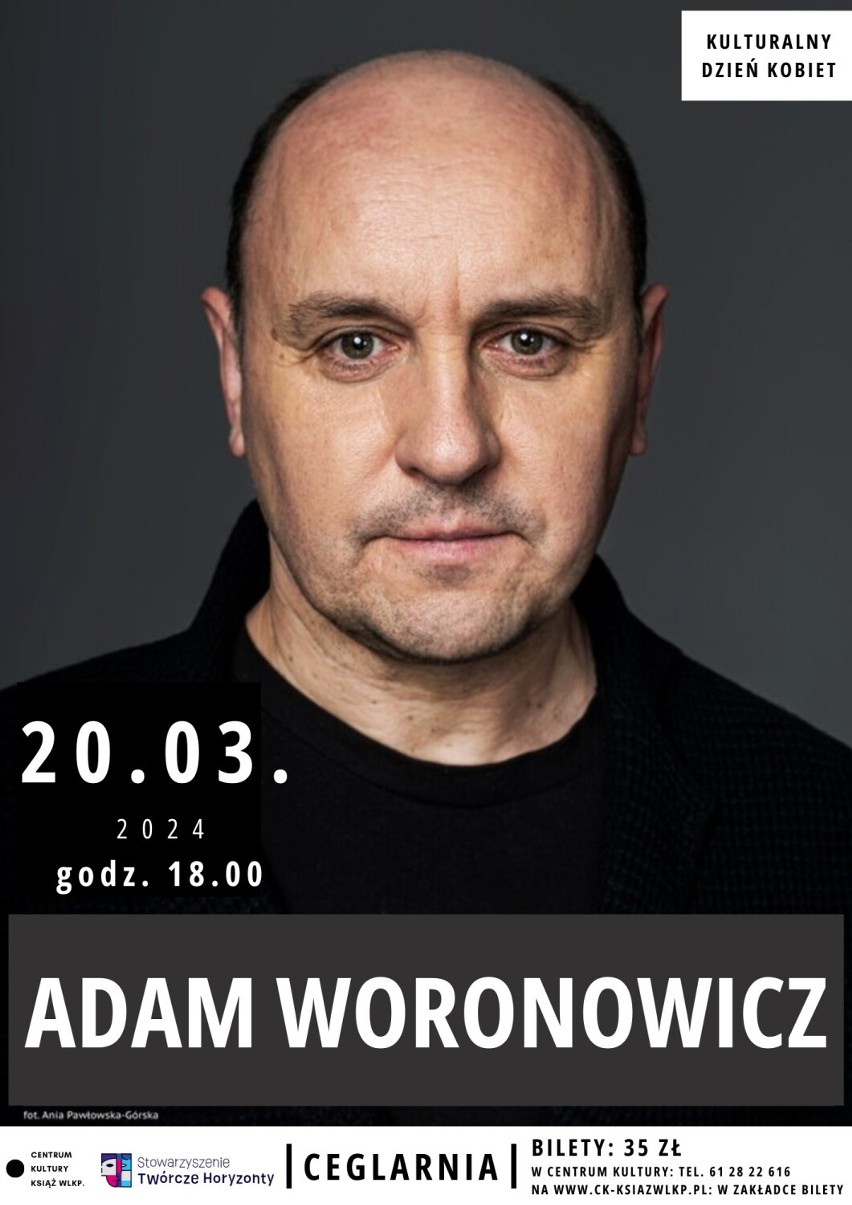 Wszystkie twarze Adama Woronowicza. Centrum Kultury Ksiaż Wielkopolski zaprasza na spotkanie z wyjątkowym aktorem