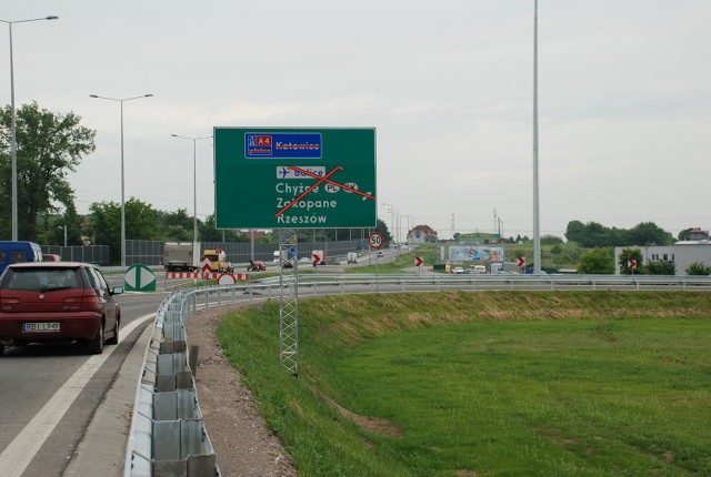 Węzeł Modlnica kilka minut przed otwarciem