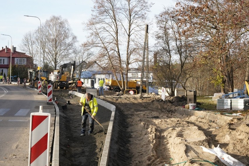 Trwa przebudowa skrzyżowania ul. Koszalińskiej i Ogrodowej w...