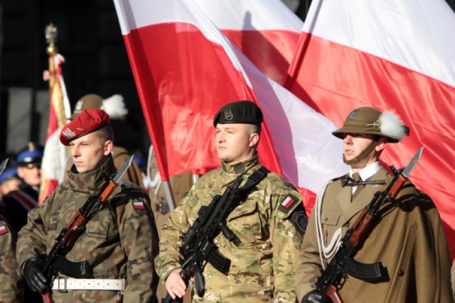 Z okazji Narodowego Święta Niepodległości, w Krakowie ...