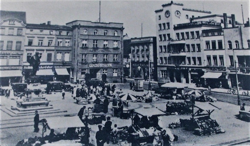 Stary Rynek w Słupsku w okresie międzywojennym.