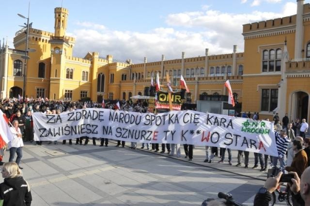 Marsz narodowców przeciw uchodźcom we Wrocławiu