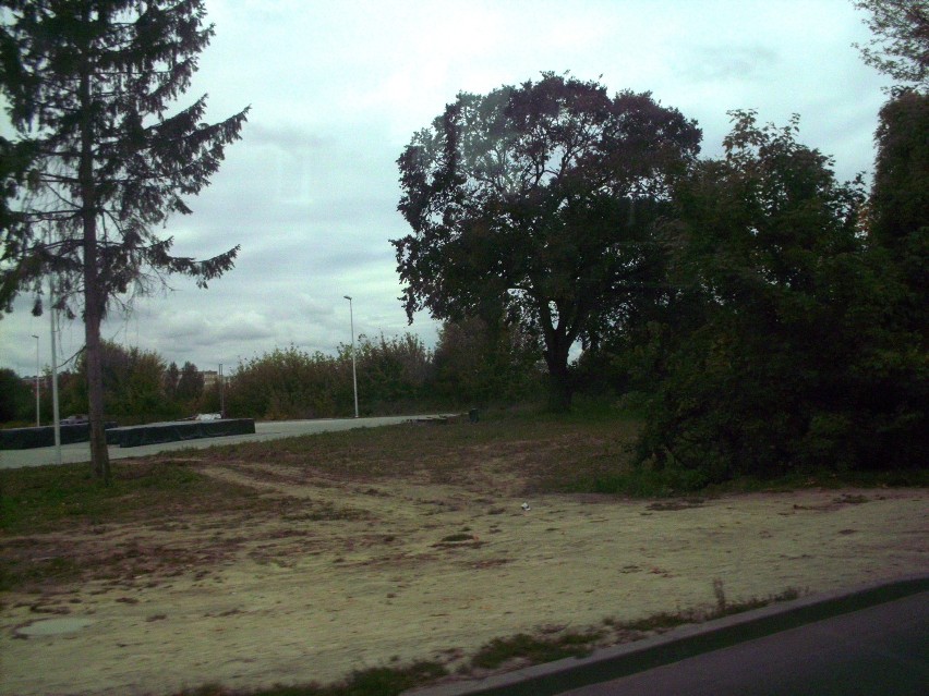 Zarastający plac po zabytkowym młynie.