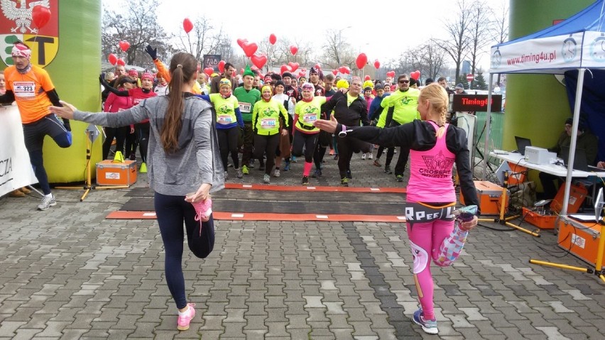 Bieg Walentynkowy 2016 w Dąbrowie Górniczej. Dopisała...