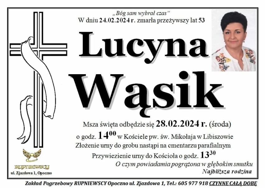 Lucyna Wąsik nie żyje. Przewodnicząca KGW gminy Opoczno zmarła w wieku 53 lat