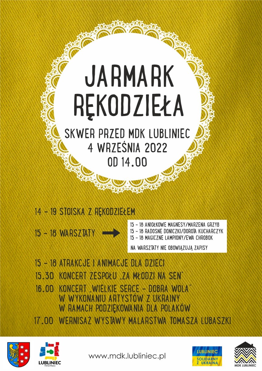 Jarmark rękodzieła po raz ósmy w MDK w Lublińcu. Będą też warsztaty artystyczne i zabawy dla dzieci