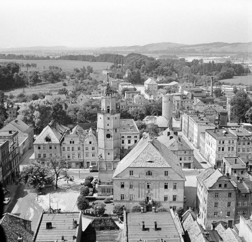Panorama Paczkowa. Zdjęcie wykonane z wieży kościoła.