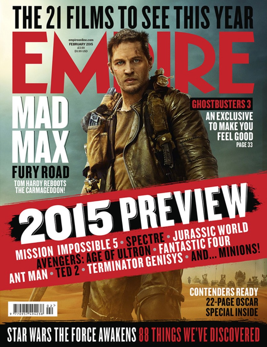 Tom Hardy na okładce magazynu "Empire"