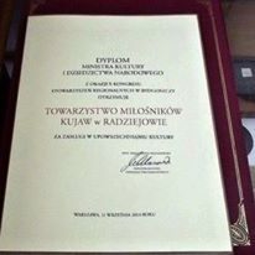 Dyplom Ministra Kultury i Dziedzictwa Narodowego dla...