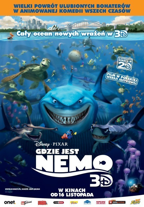 "Gdzie jest Nemo?" 3D
6 grudnia - Godz.: 14:00, 17:00
7 - 12...