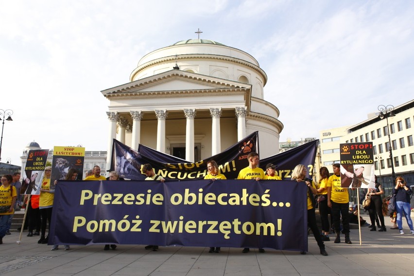 Protest przeciwko nowelizacji ustawy o ochronie zwierząt na...