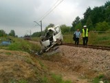 Wypadek busa i pociągu w Bratoszewicach koło Zgierza