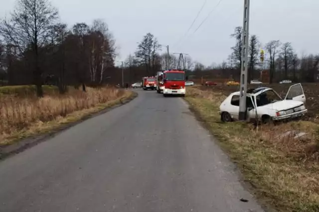 Wypadek w Kozłowie, niedziela 9 lutego 2014.