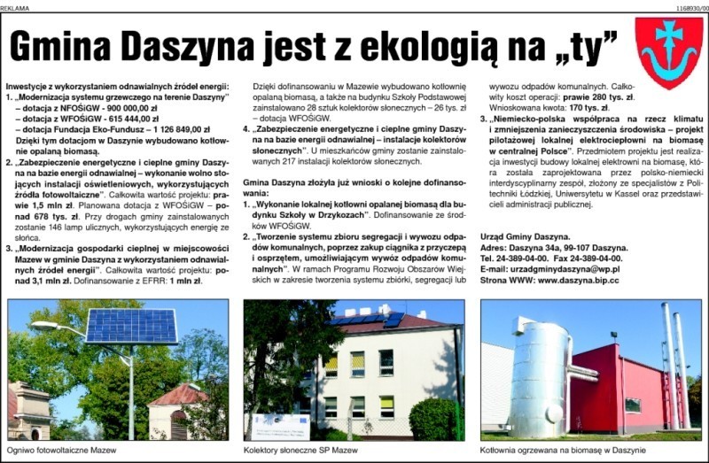 W Daszynie dbają o środowisko