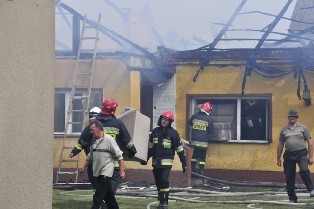 Pożar domu w Sokołowie