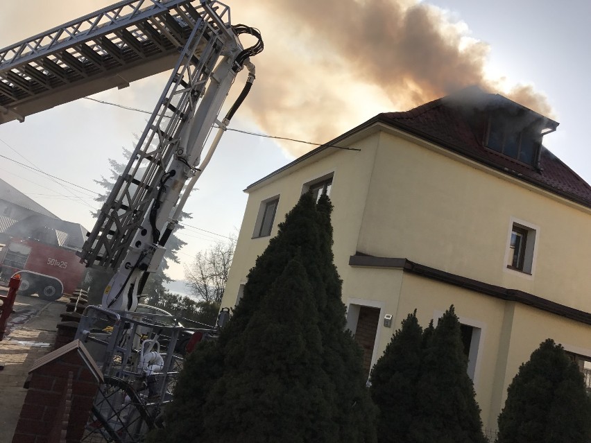 Pożar budynku przy ul. Rybackiej w Międzychodzie