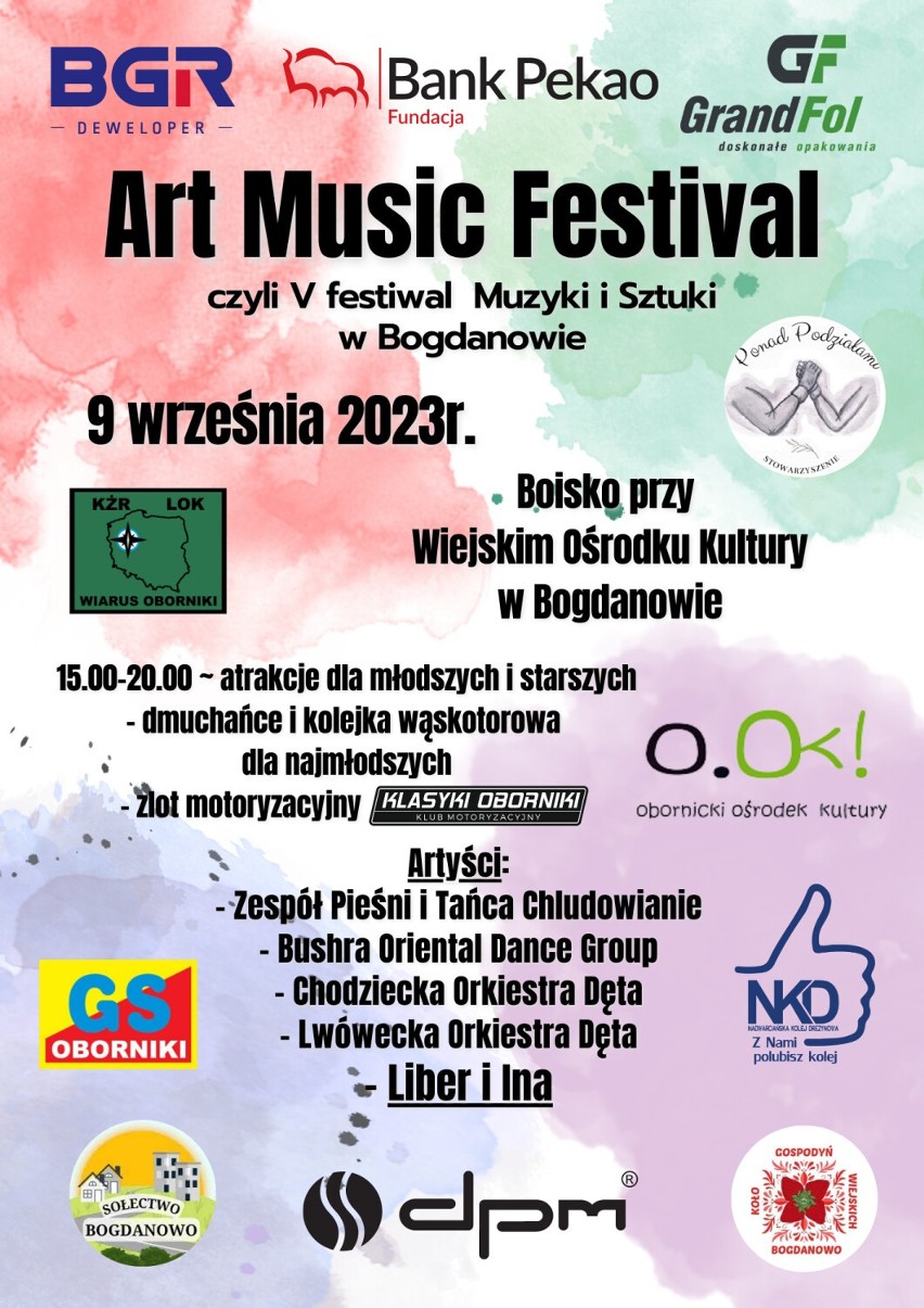 Art Music Festival czyli V Festiwal Muzyki i Sztuki. Największa impreza w Bogdanowie tego lata